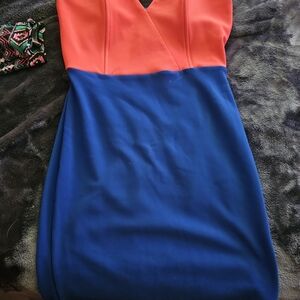 Blue And Red Corset BODYCON Mini